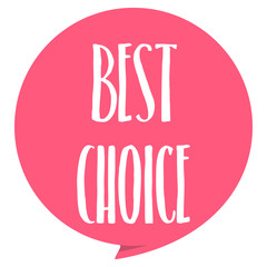 Fototapeta premium Best choice tag. Red color, isolated on white.
