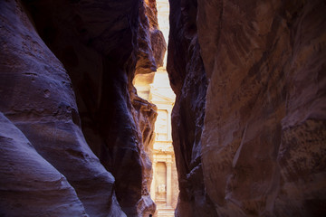 Ancient temple in Petra, Jordan