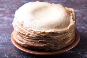Thin pancakes. Russian bliny