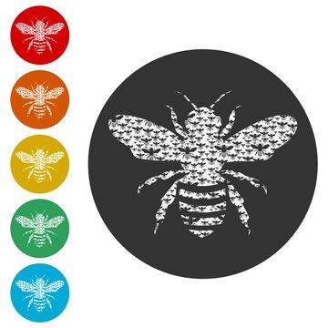 Bee Silhouette icon 