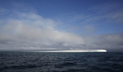 Island in Arctic covered with glacier - Victoria island  