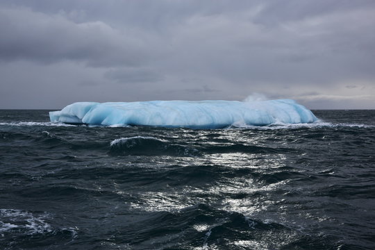 Melting icebergs in Arctic ocean
