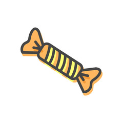 Candy in Wrapping Christmas Vector Illustration