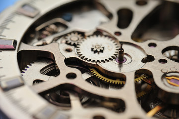 Detail of watch machinery.