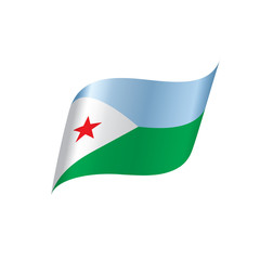 Djibouti flag, vector illustration