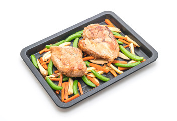 grilled chicken breast with vegetable