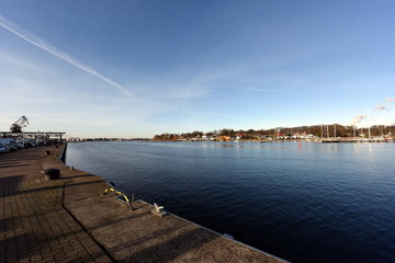 Hansestadt Rostock, die Warnow im Stadthafen