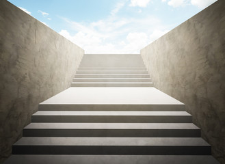 staircase going up, successful business concept