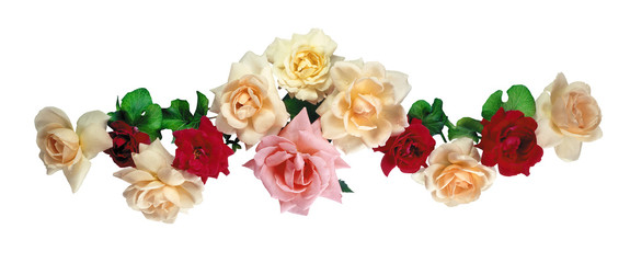 Flowers. Colorful flowers bouquet isolated on white background