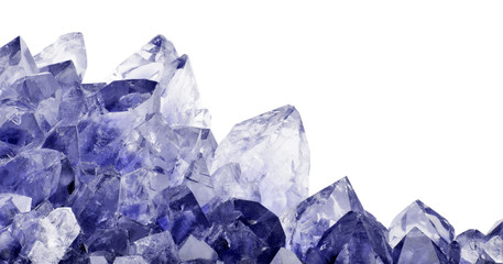 isolated sapphire light transperent crystals