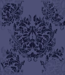 Damask pattern Vector ornament decor. Baroque background textures