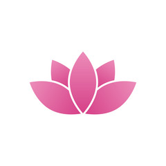 Lotus flower abstract logo, water lily silhouette 

