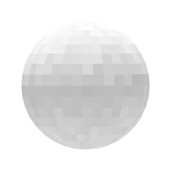 Disco ball icon isolated on white background. Vector grey mosaic sphere.