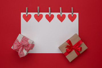 Happy Valentines Day love celebration in a rustic style isolated.