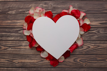 Happy Valentines Day love celebration in a rustic style isolated.