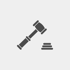 Judgment flat vector icon. Verdict flat vector icon