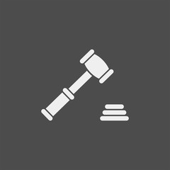 Judgment flat vector icon. Verdict flat vector icon