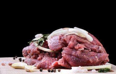 Beef prepared for cooking