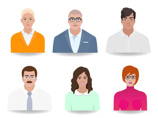 Different icons of people vector illustration