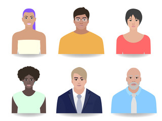 Portraits office people, vector illustration