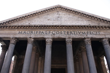 Obraz premium the Pantheon - one of the most famous building in Rome, Italy.