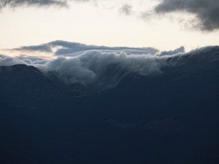 Fototapeta na wymiar Carpatian mountains view from top