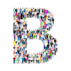 letter b, of people vector