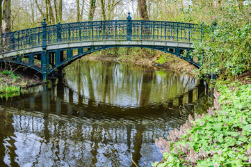 Fototapeta na wymiar Bridge in Vondel park in Amsterdam, Holland