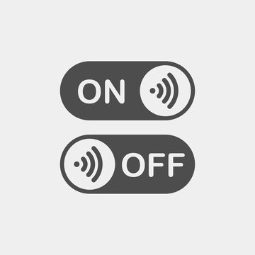 Wifi on off flat vector icon
