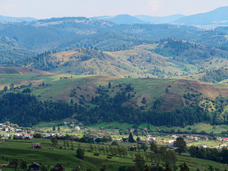 Carpatian mountains view from the top