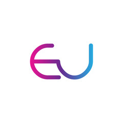 initial letter rounded logo modern, colorful gradient