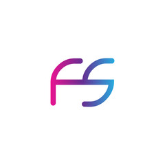 initial letter rounded logo modern, colorful gradient