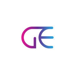 Obraz premium initial letter rounded logo modern, colorful gradient