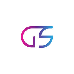 initial letter rounded logo modern, colorful gradient