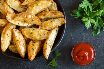 Baked potato wedges