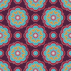 Abstract stylized floral seamless pattern. Hand drawn vector illustration