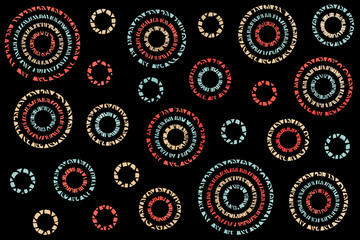 Watercolor abstract circles pattern.