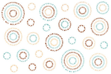 Watercolor abstract circles pattern.