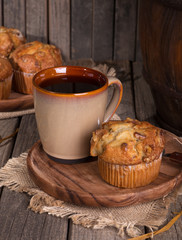 Banana Nut Muffin and Cup of Coffee