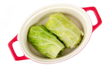 stuffed cabbage rolls in pot