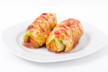 stuffed cabbage rolls in pot