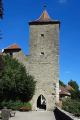 Wehrturm in Rothenburg ob der Tauber, Bayern, Deutschland
