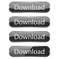 Download black glass buttons. Oval 3d web icons