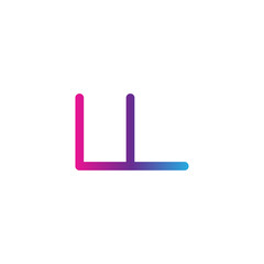 initial letter rounded logo modern, colorful gradient