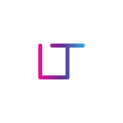 initial letter rounded logo modern, colorful gradient