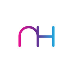 initial letter rounded logo modern, colorful gradient