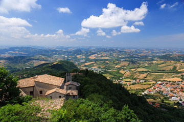 Beautiful Panoramic view in San Marino Republic.