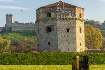 Naklejka premium BELGRADE, SERBIA - November 18 2013: Nebojsa Tower in Belgrade. Artillery canon fortress from medieval times now museum in Belgrade, Serbia.