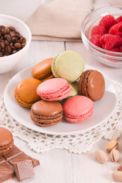 Colorful macarons. 