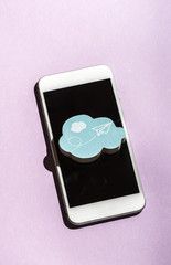 Cloud shape and phone